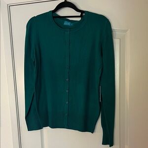 Croft & Barrow Teal Button-Up Cardigan